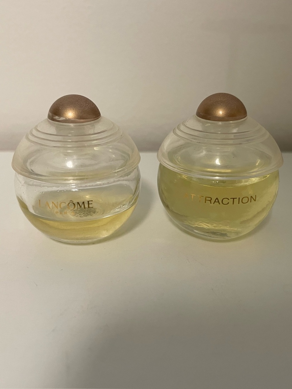 Vintage Lancôme Attraction Paris Miniature EDP Duo 2x 7ml / 0.23 oz Discontinued